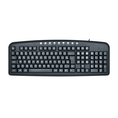 Teclado Multimídia Coletek Preto Com Ç Abnt2 Kb-2200 Ps/2